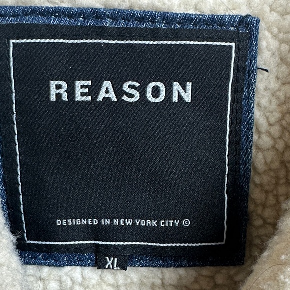 REASON Denim Jacket – Rocker / Moto Patchwork Style - Picture 3 of 15